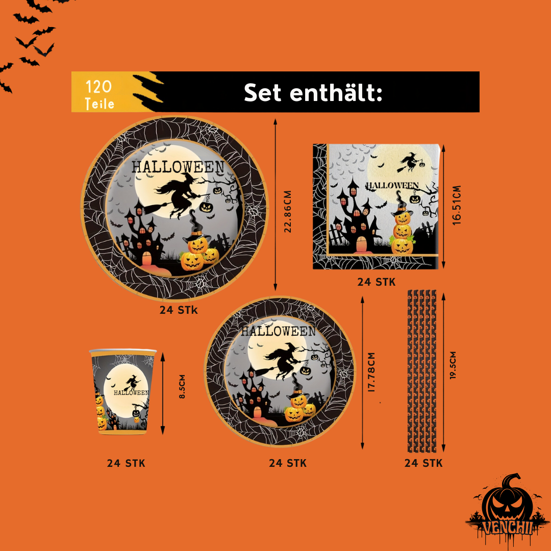 Halloween Besteckset (120 Teile)